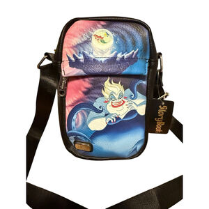 Disney Crossbody Bag Ursula Villains Storybook Little Mermaid Black Faux Leather